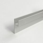 Планка-плинтус для мебельного  щита 6мм h-обр. МАТОВЫЙ ХРОМ 3 метра [60]