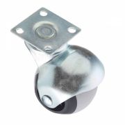 Опора колесная d=40 мм, прорезиненная (шарообразн.)