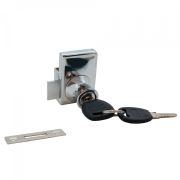 Замок для стекла двойной, хром