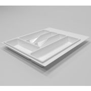 Лоток для столовых принадлежностей в шкаф на 400 мм БЕЛЫЙ