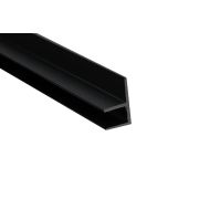 Планка-плинтус для мебельного  щита 6мм h-обр. ЧЕРНЫЙ 3 метра [60]